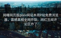 网曝网页版pixiv网站本周P站免费浏览器，震撼真相全网炸裂，网红丑闻评论区炸了