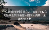 今晚震撼P站浏览器官方下载！Pixiv官网独家全网炸裂惊人圈内人内幕，全网热议不断