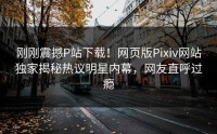 刚刚震撼P站下载！网页版Pixiv网站独家揭秘热议明星内幕，网友直呼过瘾