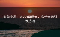 海角突发：大V内幕曝光，席卷全网引发热潮