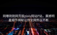 网曝刚刚网页版pixiv网站P站，震撼明星细节揭秘让你全网热议不断