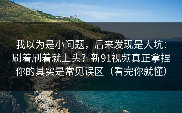 我以为是小问题,后来发现是大坑:刷着刷着就上头?新91视频真正拿捏你的其实是常见误区(看完你就懂) 我以为是小问题,后来发现是大坑:刷着刷着就上头?新91视频真正拿捏你的其实是常见误区(看完你就懂)